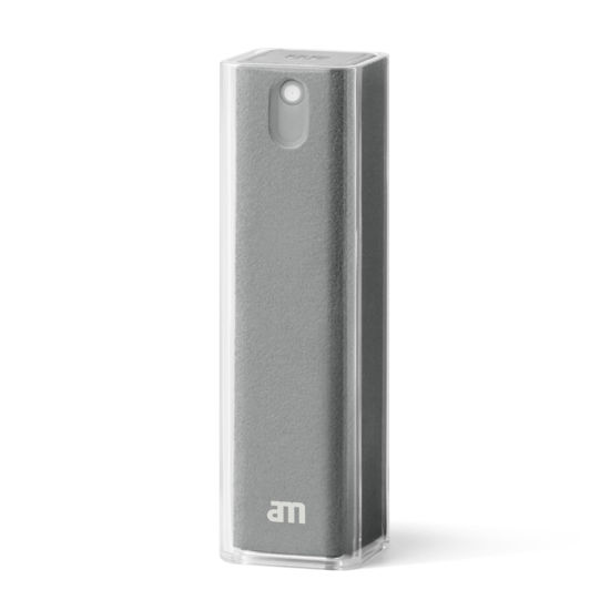 Picture of AM x (Grey) Screen Cleaner, All-in-One - Computer, Phone, ipad, Laptop and car Screen Cleaner, Refillable Cleaning Spray Portable and Eco-Friendly, 10.5 ml.