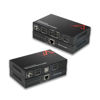 Picture of HDMI USB KVM Extender Dual Monitor Over Cat5e/6/6a/7 up to 1080p@60Hz 197ft, Zero Latency Extended Dual View, Display 2 Monitors with 4 USB 2.0 Ports for Keyboard/Mouse, HDCP 1.4, PoC, Plug and Play