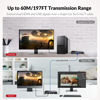 Picture of HDMI USB KVM Extender Dual Monitor Over Cat5e/6/6a/7 up to 1080p@60Hz 197ft, Zero Latency Extended Dual View, Display 2 Monitors with 4 USB 2.0 Ports for Keyboard/Mouse, HDCP 1.4, PoC, Plug and Play