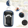 Picture of TXEsign MP3 & MP4 Player Carry Case Bag with Clear Window Travel Carrying Case for 4" Touch Screen MP3 MP4 Player Case Storage Bag with Inner Pocket for Earphones, USB Cable, Memory Card (Royal Blue)