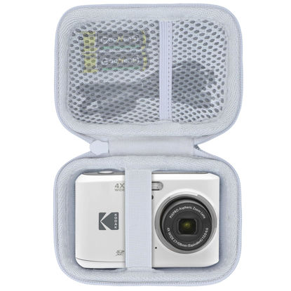 Picture of Lebakort Storage Case Compatible with KODAK PIXPRO Friendly Zoom FZ45 FZ55 16MP Digital Camera (Off White Case)