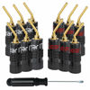 Picture of GearIT Pin Banana Plugs for Speaker Wire (6 Pairs, 12 Pieces), 2mm Pin Plug Screw Type, 24K Gold Plated Connectors (Support 12 AWG to 20 AWG Wires)