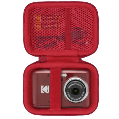 Picture of Lebakort Storage Case Compatible with KODAK PIXPRO Friendly Zoom FZ45 FZ55 16MP Digital Camera (Red Case)