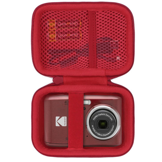 Picture of Lebakort Storage Case Compatible with KODAK PIXPRO Friendly Zoom FZ45 FZ55 16MP Digital Camera (Red Case)