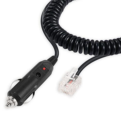 Picture of PNGKNYOCN Radar Detector Coiled Power Cord,12V Car Cigarette Lighter Adapter Cablefor Powering Radar Detectors with Telephone Jacks