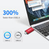 Picture of THKAILAR USB C Flash Drive 256GB, USB Flash Drive with Type C and Type A 3.1 Port Compatiable with Android Phone, MacBook Pro, PC(Red)
