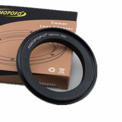 Picture of 58mm Macro Lens Reverse Ring Compatible with for Nik-F D700,D800,D800E,D40,D50,D60,D70,D70S,D80,D40X,D90,D3000,D3100,D3200,Camera and with 58mm Filter Thread Lens.Macro Shoot(58mm-Ai)