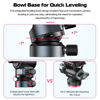Picture of ULANZI F38 Video Fluid Head for Camera Tripod - EH12 Mini Pan Tilt Head Small Panoramic Ball Head with F38 Quick Release Plate Lightweight Filming Equipment for Compact Camera Load up to 6.6lb/3kg