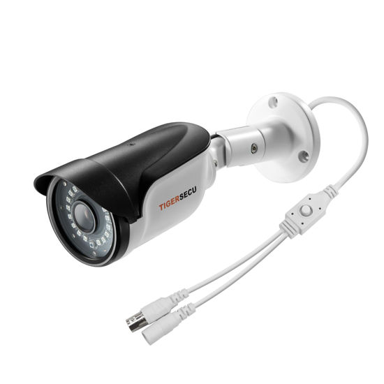 Picture of TIGERSECU 1080P Long Range Bullet Security Camera for DVR, Weatheproof for Indoor/Outdoor Use, Hybrid 4-in-1 OSD Switch for TVI/CVI/AHD/CVBS DVRs (Power Supply and Coaxial Cable Sold Separately)