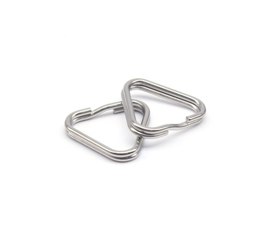 Picture of HITHUT 2pcs Camera Eyelet Ring Split Ring Lug Ring Triangle Strap Ring Hook for DSLR RF Mirrorless Camera (Stainless Steel)