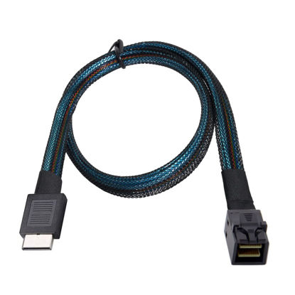 Picture of chenyang OCuLink PCIe PCI-Express SFF-8611 4i to Slimline SFF-8643 SSD Data Active Cable 50cm for SSD eGPU Card