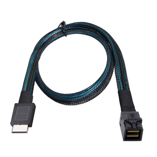 Picture of chenyang OCuLink PCIe PCI-Express SFF-8611 4i to Slimline SFF-8643 SSD Data Active Cable 50cm for SSD eGPU Card