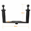 Picture of Shoot Aluminium Alloy Handheld Stabilizer Tray Handle Grip for Hero 13/12/11/10/9/8/7 6/5/4/3+/3 and 6 inch Dome Port and All LED Video Light Camera Camcorder with 1/4 inch Screw Hole
