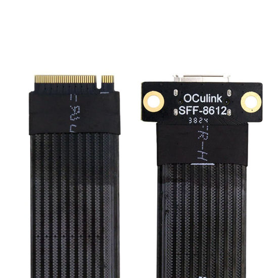 Picture of xiwai M.2 M-Key 2280 NGFF PCI-E4.0 to Oculink SFF-8612 SFF-8611 Host Cable 15cm for NVME U.2 SSD eGPU
