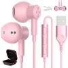 Picture of USB Headphone for PC Laptop Magnetic 7.5ft Wired Earbuds Computer Headset with Microphone Control Mute Mic Lightweight Noise Isolate Cord in-Ear Gaming Earphone for MacBook Pro Office Work School Zoom