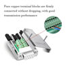 Picture of Willwewon 4PCS DB9 Female Solderless Breakout Connector,RS232 D-SUB Serial to 9-pin Port Plug Terminal Adapter with Metal Case Long Bolts Tail Pipe