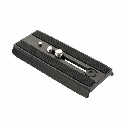 Picture of Cayer QR120 Tripod Fluid Head Quick Release Plate Replacement with 1/4 inch and 3/8 inch Mounting Screws for K3 K6 H4 H6 H8 K10 Fluid Head, 501PL Style Plate Replacement