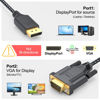 Picture of DteeDck DisplayPort to VGA Cable 6ft 10 Pack, Display Port DP to VGA Adapter Cable Converter Male to Male Braided Cord for Monitor Desktop Laptop Display Projector HDTV