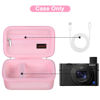 Picture of Canboc Carrying Case for Sony RX100 VII/ RX100 VI/ RX100 V/ RX100 IV/ RX100 III Compact Digital Camera, Point and Shoot Vlogging Camera Bag, Zipper Mesh Pocket fits USB Cable, Batteries, Pink