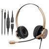 Picture of MAIRDI Telephone Headset with RJ9 Jack for Cisco Phone, Including 3.5mm Connector for Cell Phone PC Laptop, Binaural Office Headset with Microphone Noise Canceling for Call Center Landline Deskphone