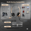 Picture of MAIRDI Telephone Headset with RJ9 Jack for Cisco Phone, Including 3.5mm Connector for Cell Phone PC Laptop, Binaural Office Headset with Microphone Noise Canceling for Call Center Landline Deskphone