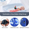 Picture of 2 Pack Airtag Holder for Kids Hidden,GPS Tracker Case, Anti-Removal Airtag Silicone Case with Pins, Suitable for Children, Elderly, Pets, Backpack, Luggage(White,Navy Blue)