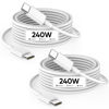 Picture of USB C to USB C, 240W USB C Cable, 6.6ft C to C Cable Fast Charging for Macbook Pro/Macbook Air, iPad Pro 12.9-inch, iPhone 15/Pro Max/Pro/Plus, Samsung Galaxy S23,Compatible 140W/100W /65W/45W/35W/20W