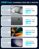 Picture of USB C to USB C, 240W USB C Cable, 6.6ft C to C Cable Fast Charging for Macbook Pro/Macbook Air, iPad Pro 12.9-inch, iPhone 15/Pro Max/Pro/Plus, Samsung Galaxy S23,Compatible 140W/100W /65W/45W/35W/20W