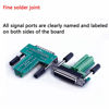Picture of ANMBEST 2PCS DB25 Solderless Connector, RS232 D-SUB Serial to 25-pin Port Terminal Female Adapter Breakout Board with Case Long Bolts Nuts