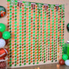 Picture of LOLStar Super Ball Party Decorations 2025, 3 Pack Football Shaped Foil Fringe Curtains, 3.3x6.6 ft Green and Brown Photo Booth Props, Super Ball Backdrop for Football Birthday Party Supplies