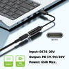 Picture of FASTELECTRIC PD65W DC 7.4x5.0mm (0.9mm) mm Adapter to USB-C Charging Cable Female to Type-C Charger Power Adapter Cable for Laptops,Mobile Phones,Tablets, Rechargeables,etc