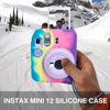 Picture of WOGOZAN Silicone Case for Fujifilm Instax Mini 12 Instant Camera Protective Camera Case with Adjustable Shoulder Strap - Dark Gradient(No Camera)