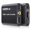 Picture of HDMI 1.4 Audio Extractor Splitter with Toslink/Coaxial Audio Out, BolAAzuL 4K/30Hz HDMI to Toslink SPDIF Coaxial Audio Converter Adapter HDMI to HDMI+Digital Audio