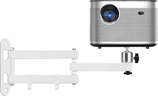 Picture of Projector Wall Mount 14" Foldable Arm 2 Thread Adapters Universal Projector Mount Quality Cold-rolled Steel Compatible with XGIMI TMY AuKing HAPPRUN Vankyo ELEPHAS NICPOW Projector and Others