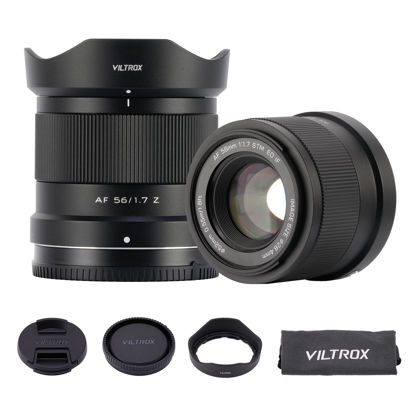 Picture of VILTROX 56mm F1.7 f/1.7 AF Lens for Nikon Z Mount, Large Aperture APS-C Auto Focus Prime Lens Compatible with Nikon Z-Mount Mirrorless Cameras Z5, Z50, Z6, Z6II, Z7, Z7II, ZFC, Z30, Z9, Z8, ZF