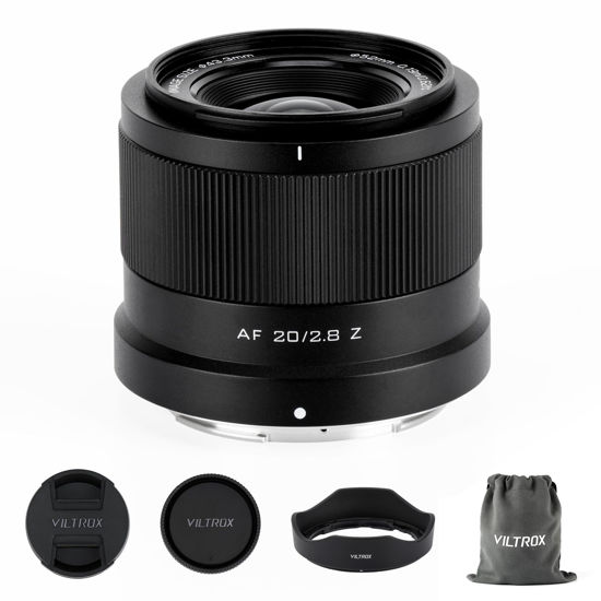 Picture of VILTROX 20mm F2.8 f/2.8 AF Lens for Nikon Z Mount, Wide-Angle Full-Frame Auto Focus Lens Compatible with Nikon- Z Mount Mirrorless Cameras Z8 Z9 Z6 Z7 Z6 II Z7II Z5 Z5II ZFC Z30