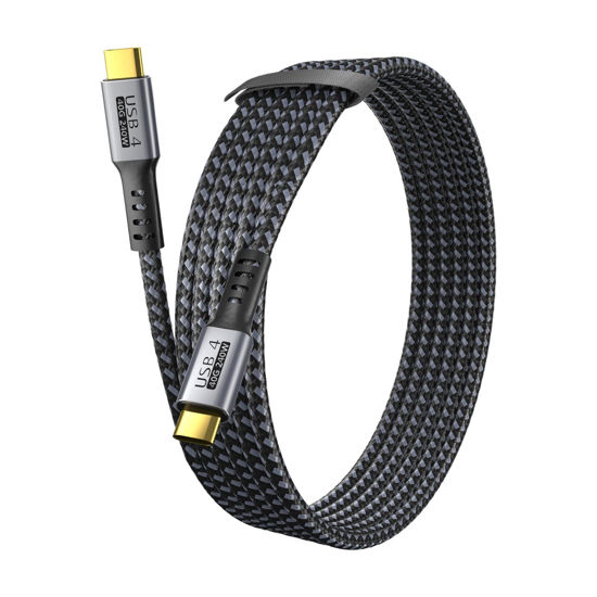 Picture of USB 4 Data Cable 40Gbps 8K/4K HD Display @60Hz 240W USB-C to USB C Charge Cable Type-c Compatible with Thunderbolt 4/3 USB3.2/3.1 for MacBook Pro iPhone16 and 140W/100W/60W Hub Docking Station 3.3ft