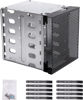 Picture of Stainless Steel Hard Drive Cage, 5.25" to 5X3.5 Rack SAS for Computer, Hard Driver Tray with Fan Space, Hard Drive Cage Adapter Rack Bracket