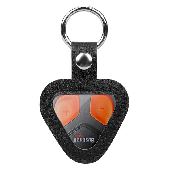 Picture of BOVKE Protective Case for Bushnell Wingman View Golf GPS Speaker Bluetooth Button, Wingman View Remote Control Holder Cover with Carabiner, Black