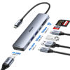 Picture of BENFEI 7-in-1 USB C Hub with HDMI(4K@60Hz), 2 USB-A, 1 USB-C Data, 100W Charge, SD/TF Card Reader, Silicone Tangle-Free Cable Compatible with MacBook Pro/Air, iPad Pro, iMac, iPhone 15 Pro/Pro Max