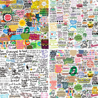 Picture of 200PCS Positive Motivational Words Stickers for Adults, Inspirational Quote Stickers for Teens Kids Teachers Employees, Water Bottle Stickers for Laptop Vision Board Hydroflasks Journaling Scrapbook