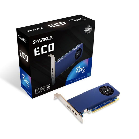 Picture of Sparkle Intel Arc A310 ECO, 4GB GDDR6, 50W TBP, Short Bracket is Included, Low-Profile, Single Fan, Single Slot, HDMI x1, Mini DisplayPort x2, SA310C-4G