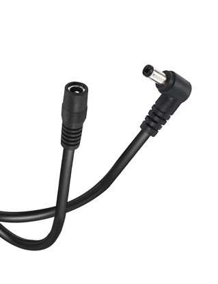 Picture of Tonton DC Power Extension Cable 2M 6.6FT 5.5mm x 2.1mm 90 Degree Right Angle Female to DC Male Power Adapter Cord for CCTV Security Camera Surveillance LED Strip DVR NVR Router Guitar Effect Pedal