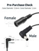 Picture of Tonton DC Power Extension Cable 2M 6.6FT 5.5mm x 2.1mm 90 Degree Right Angle Female to DC Male Power Adapter Cord for CCTV Security Camera Surveillance LED Strip DVR NVR Router Guitar Effect Pedal