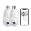 Picture of Armorcope 2K Light Bulb Security Camera 2.4GHz,360° Motion Tracking Wireless Security Camera Outside,Full-Color Night Vision Indoor/Outdoor Camera,SD&Cloud Storage,E27/E26 Light Socket (2 Pack)