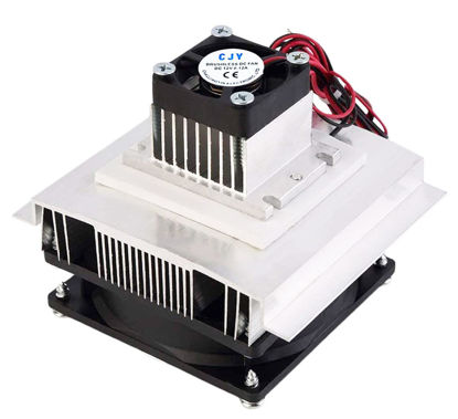 Picture of Yrhrol DC 12V DIY Thermoelectric Peltier Refrigeration Cooling System Kit Semiconductor Cooler Heat Sink Conduction Module Fridge Mini Air Conditioner Refrigeration