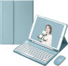 Picture of HENGHUI Keyboard Mouse for Galaxy Tab S9 FE 10.9 inch/Tab S9 11" / Tab S8 11" / Tab S7 11" Keyboard Case with Mouse Cute Round Key Color Keyboard Wireless Detachable BT Keyboard Cover,MistyBlue