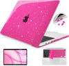 Picture of Teryeefi Pink Glitter Case Compatible with MacBook Air 13 inch 2023 2021 2020-2018 Release M1 A2337 A2179 A1932, Sparkly Protective Hard Shell with Keyboard Cover + Screen Protector, Glitter Rose