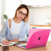 Picture of Teryeefi Pink Glitter Case Compatible with MacBook Air 13 inch 2023 2021 2020-2018 Release M1 A2337 A2179 A1932, Sparkly Protective Hard Shell with Keyboard Cover + Screen Protector, Glitter Rose