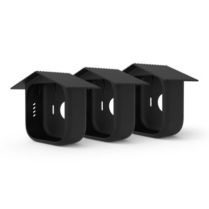 Picture of Holicfun Silicone Cover Skin for Blink Outdoor 4 (4th Gen) Smart Security Camera (3-Pack, Black)